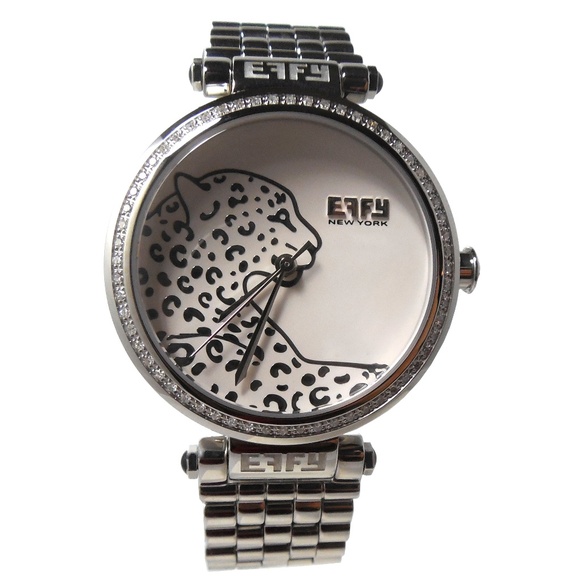 Panther Diamond White Dial Unisex Watch main image 8